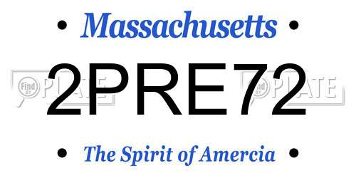 2PRE72 Massachusetts License Plate