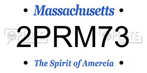 2PRM73 Massachusetts License Plate