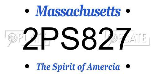 2PS827 Massachusetts License Plate