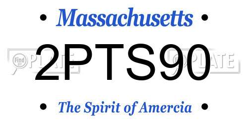 2PTS90 Massachusetts License Plate