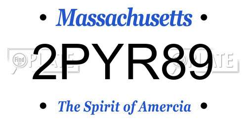 2PYR89 Massachusetts License Plate