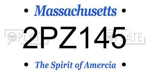 2PZ145 Massachusetts License Plate