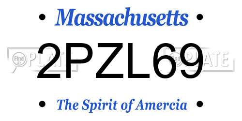 2PZL69 Massachusetts License Plate