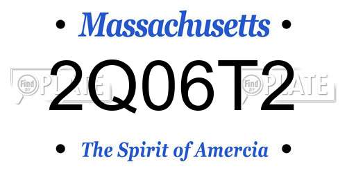 2Q06T2 Massachusetts License Plate