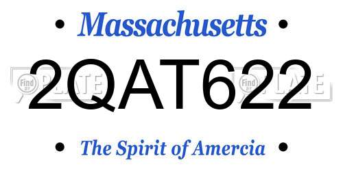 2QAT622 Massachusetts License Plate