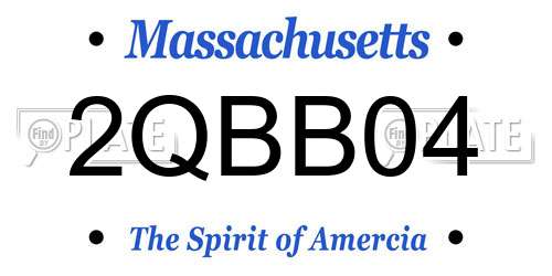 2QBB04 Massachusetts License Plate