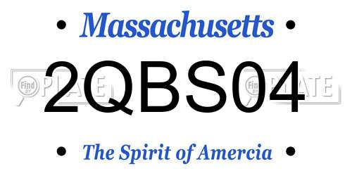 2QBS04 Massachusetts License Plate