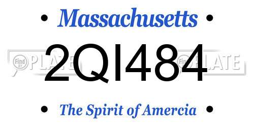 2QI484 Massachusetts License Plate