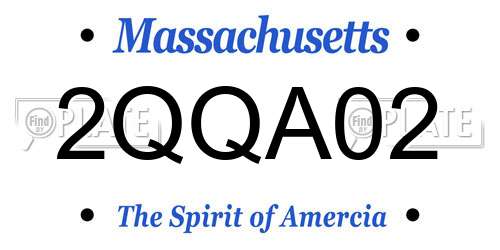 2QQA02 Massachusetts License Plate