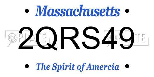2QRS49 Massachusetts License Plate