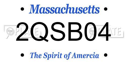 2QSB04 Massachusetts License Plate