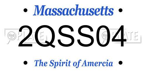 2QSS04 Massachusetts License Plate