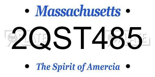 2QST485 Massachusetts License Plate