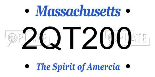 2QT200 Massachusetts License Plate