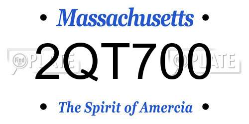 2QT700 Massachusetts License Plate