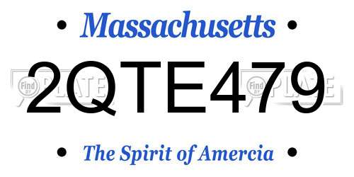 2QTE479 Massachusetts License Plate