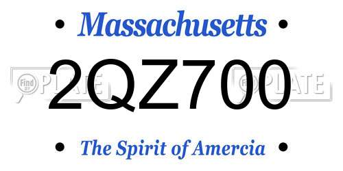 2QZ700 Massachusetts License Plate