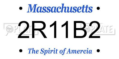 2R11B2 Massachusetts License Plate