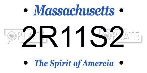 2R11S2 Massachusetts License Plate