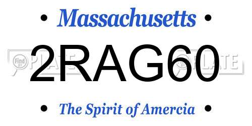 2RAG60 Massachusetts License Plate