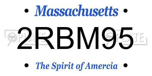 2RBM95 Massachusetts License Plate