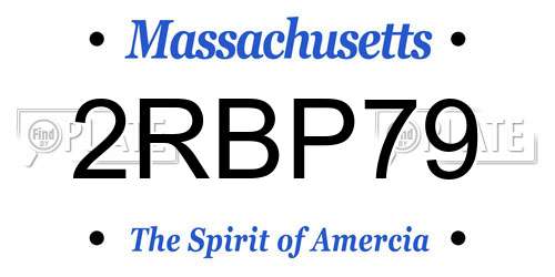 2RBP79 Massachusetts License Plate