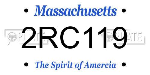 2RC119 Massachusetts License Plate