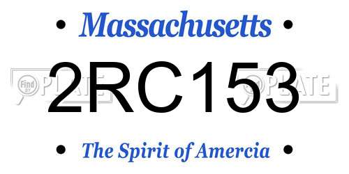 2RC153 Massachusetts License Plate