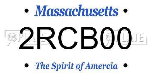 2RCB00 Massachusetts License Plate