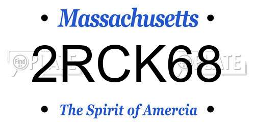 2RCK68 Massachusetts License Plate