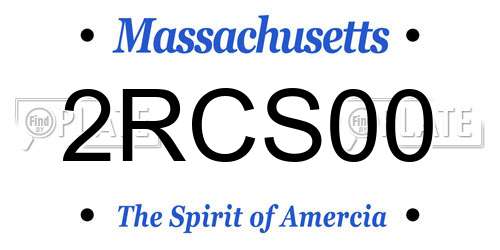 2RCS00 Massachusetts License Plate