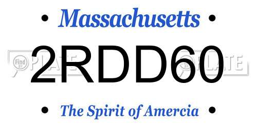 2RDD60 Massachusetts License Plate