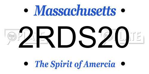 2RDS20 Massachusetts License Plate