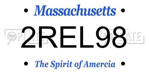 2REL98 Massachusetts License Plate