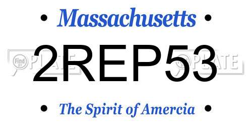 2REP53 Massachusetts License Plate