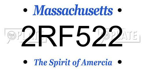 2RF522 Massachusetts License Plate