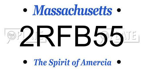 2RFB55 Massachusetts License Plate