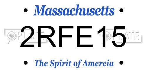 2RFE15 Massachusetts License Plate