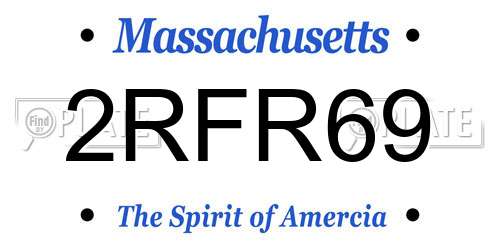 2RFR69 Massachusetts License Plate
