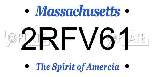 2RFV61 Massachusetts License Plate