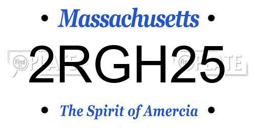 2RGH25 Massachusetts License Plate