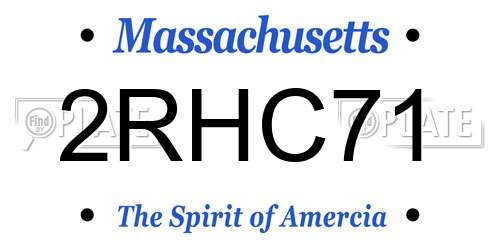 2RHC71 Massachusetts License Plate