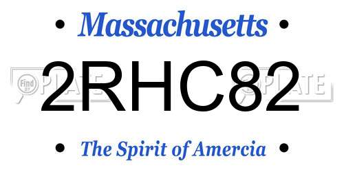 2RHC82 Massachusetts License Plate