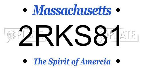 2RKS81 Massachusetts License Plate