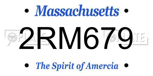 2RM679 Massachusetts License Plate