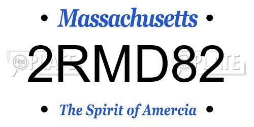 2RMD82 Massachusetts License Plate