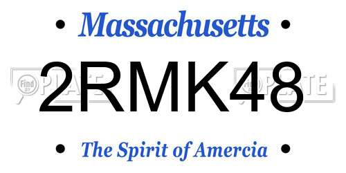 2RMK48 Massachusetts License Plate