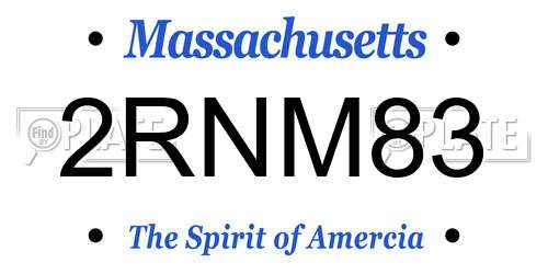2RNM83 Massachusetts License Plate