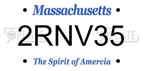 2RNV35 Massachusetts License Plate
