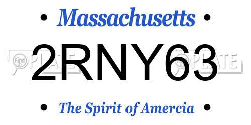 2RNY63 Massachusetts License Plate